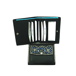 Strass Geldbörse Mini Classic 2 blau