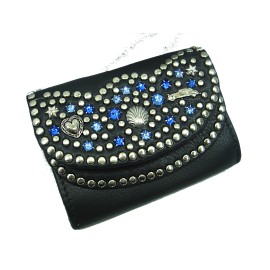 Strass Geldbörse Mini 2 Klappen neu pink
