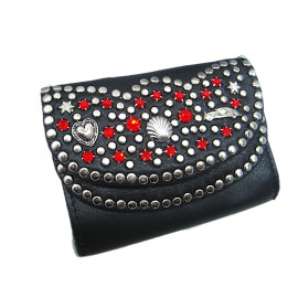 Strass Geldbörse Mini 2 Klappen neu pink