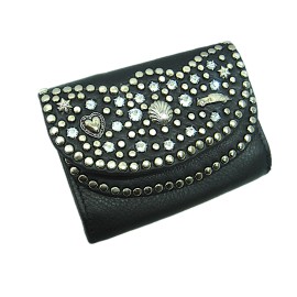 Strass Geldbörse Mini 2 Klappen neu pink