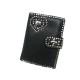 Strass Riegelbörse Herz rosa/blau